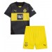 Camisa de Futebol Borussia Dortmund Donyell Malen #21 Equipamento Secundário Infantil 2024-25 Manga Curta (+ Calças curtas)